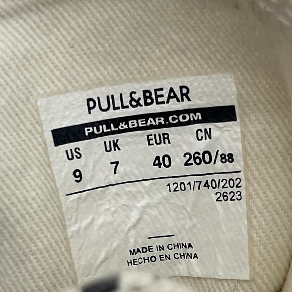 Pull‎ and Bear Sneakers Women Size 9 US Black and White Trainers Zebra High Top - Picture 11 of 12